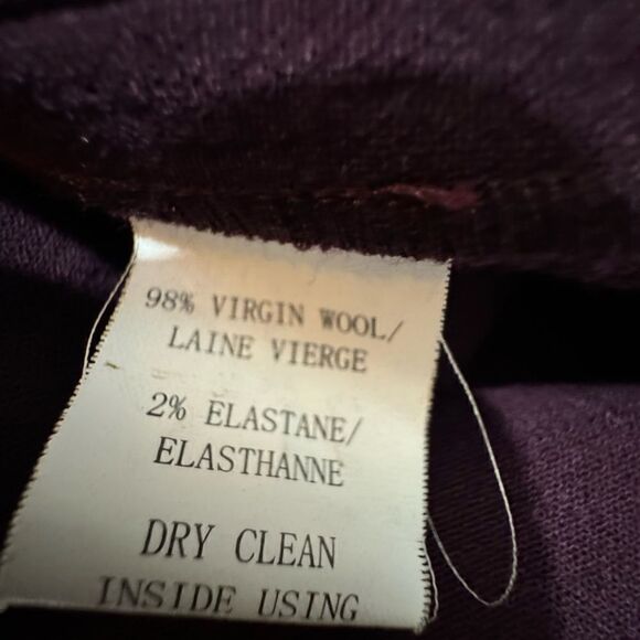 LAFAYETTE 148 Burgundy Wool Dress Size 14 - Picture 5 of 9